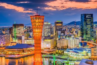 Afbeeldingen van Kobe Japan port and skyline