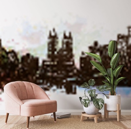 Picture of Watercolor sketch of Westminster Abbey London UK United Kingdom England in vector illustration