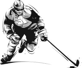 Bild von Ice hockey player skating