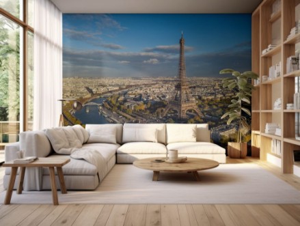 Afbeeldingen van Cityscape of Paris Aerial view of Eiffel tower