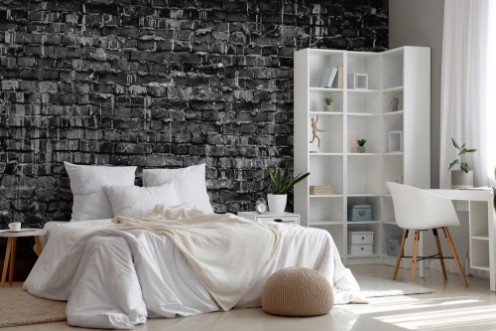 Picture of Black Grunge Brick Wall