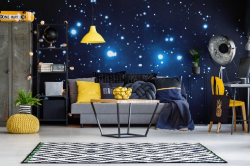 Afbeeldingen van The Pleiades the Merope Nebula and the Maia Nebula as seen from Mannheim in Germany