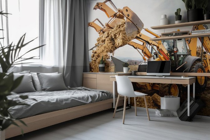 Image de Prace ziemne  na budowie wykonywane kopark