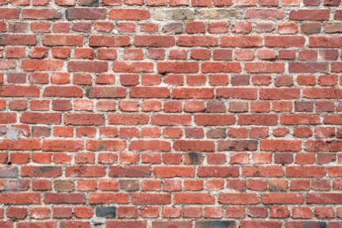 Picture of Old red brick wall as background or texture
