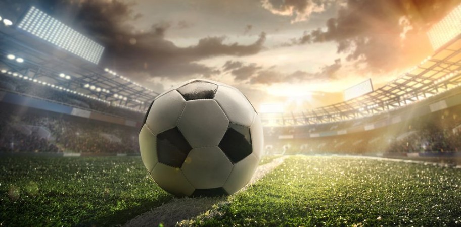 Imagem de Sport Soccer ball on stadium Football poster