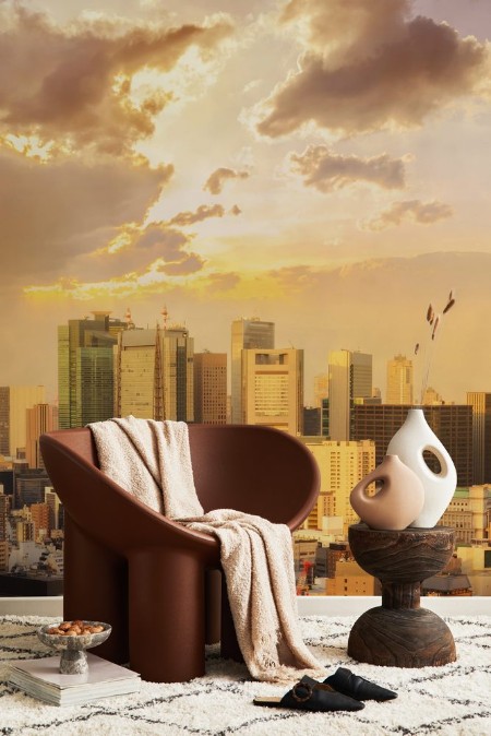 Afbeeldingen van Cityscape of tokyo city sunset sunrise skyline in Aerial view with skyscraper modern business office building with blue sky background in Tokyo metropolis city Japan