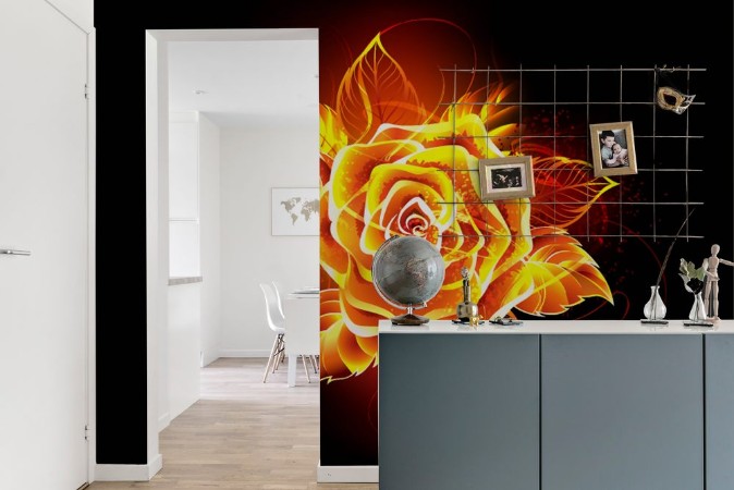 Picture of Blooming fire rose