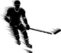 Pilt Silhouette Ice Hockey Player Concept