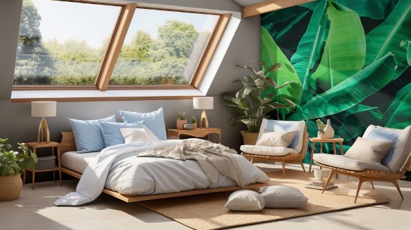 Afbeeldingen van Green Banana Leaves