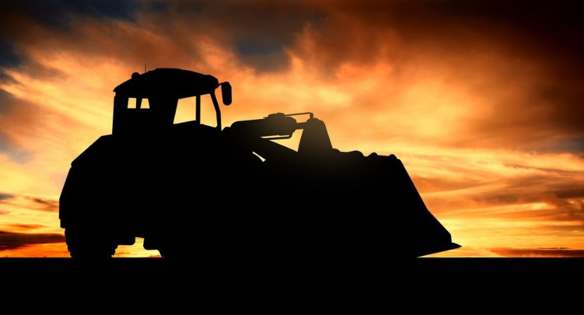 Image de Bulldozer at sunset