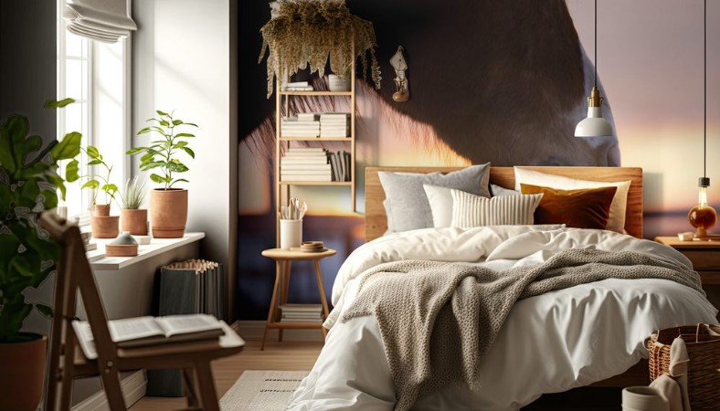 Bild på Horse at the sunset