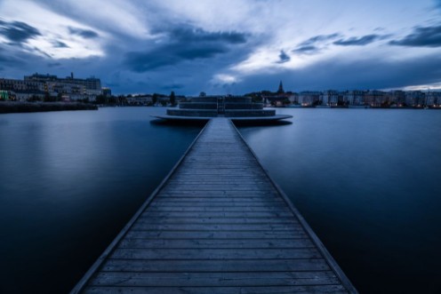 Image de Pier at sunset - feeling blue