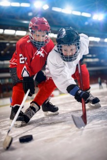 Picture of Ice hockey player in sport action on the ice