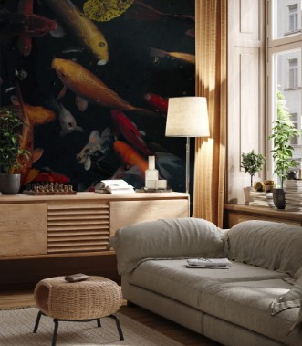 Afbeeldingen van Golden koi fish