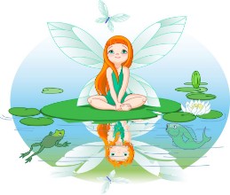 Obrazek Fairy observes for flying butterfly