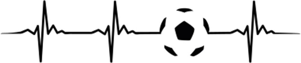 Picture of Football soccer heartbeat isoliert vektor - Fuball Herzschlag