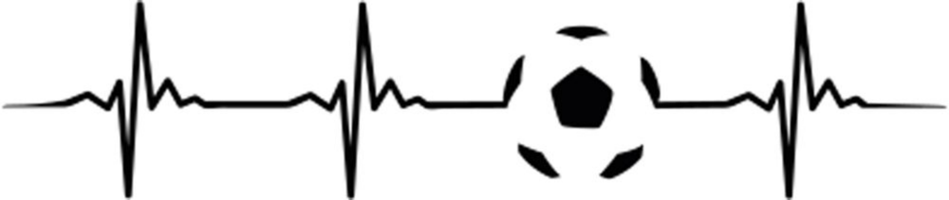 Afbeeldingen van Football soccer heartbeat isoliert vektor - Fuball Herzschlag