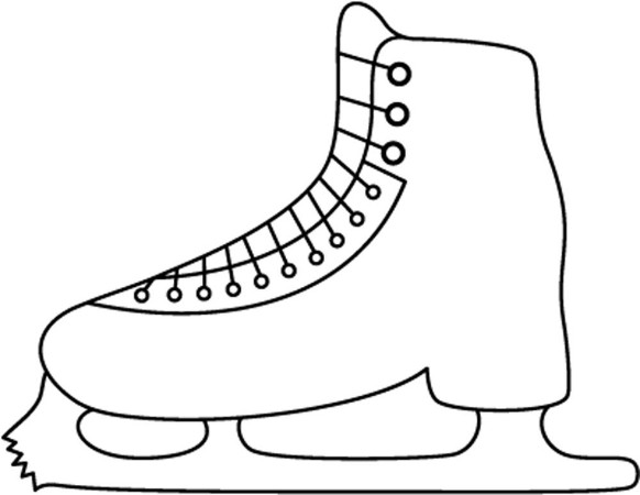 Picture of Ice skate icon Outline vector illustration