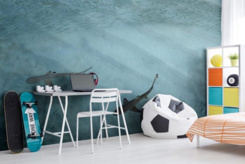 Afbeeldingen van Sharks with fish