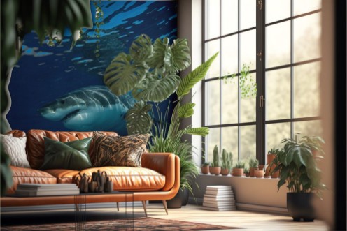 Picture of Great White Shark  in cage diving 