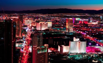 Imagem de Las Vegas strip aerial view