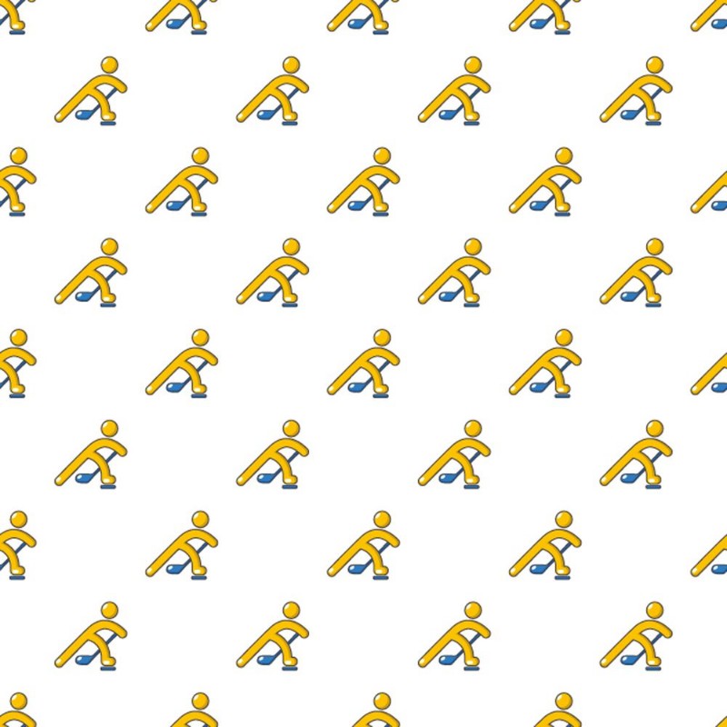 Image de Hockey player pattern in cartoon style Seamless pattern vector illustration