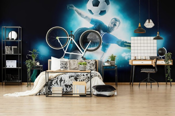 Afbeeldingen van Football player in action