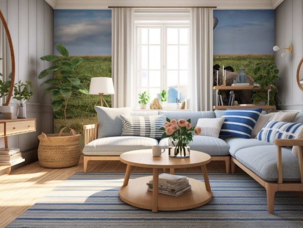 Afbeeldingen van Two young elephants playing with a hot air balloon in the background