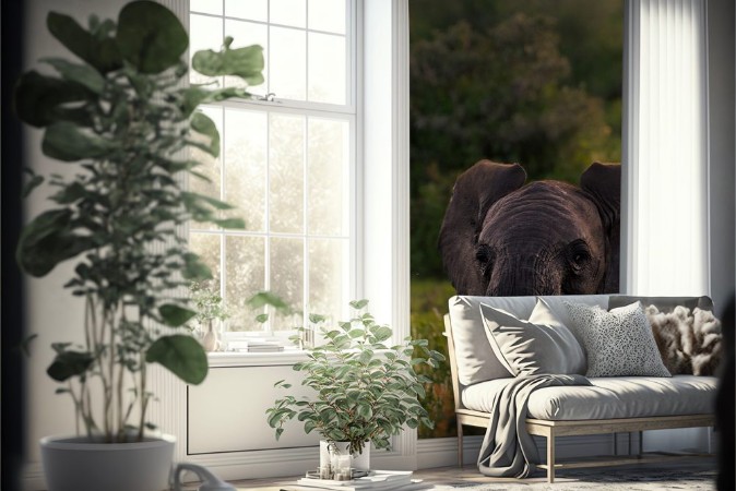 Afbeeldingen van Elephant in field