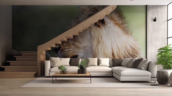 Afbeeldingen van Portrait of a male lion in Sabi Sands Game Reserve in the Greater Kruger Region in South Africa