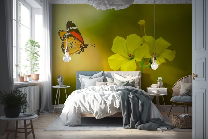 Afbeeldingen van Closeup  beautiful butterfly   flower in the garden