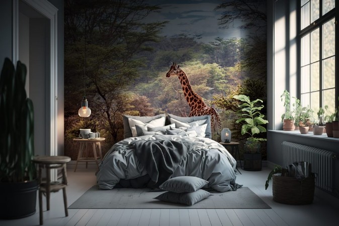 Afbeeldingen van Rothschild Giraffe in Lake Nakuru Kenya