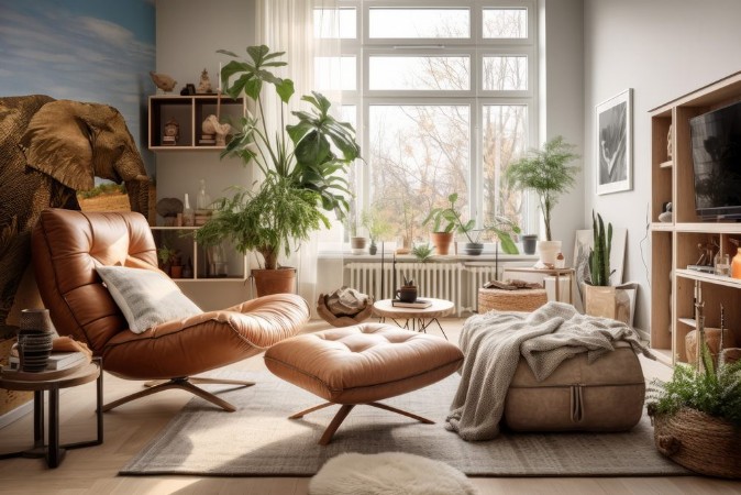 Afbeeldingen van Male elephant walking in the dry western part of Etosha National Park in Namibia