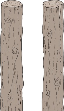 Slika Wooden trunk cylinder
