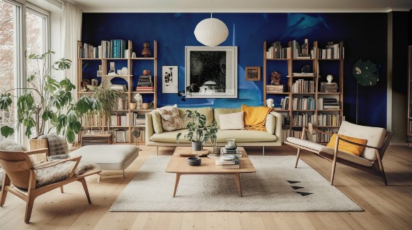 Afbeeldingen van A silvertip shark swimming toward camera in a blue water aquarium in Singapore