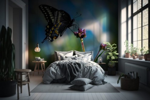 Bild von Swallowtail butterfly sitting on a flower