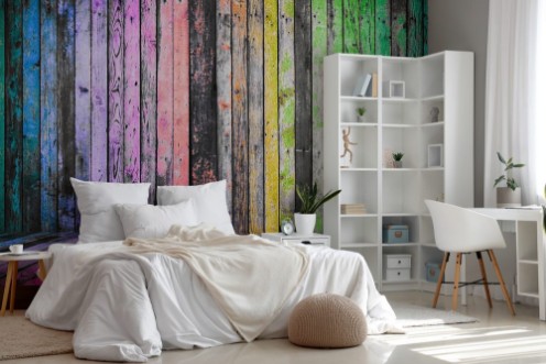 Afbeeldingen van Olorful wooden background