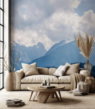 Bild på Beautiful landscape with mountains and cloudy sky in Germany