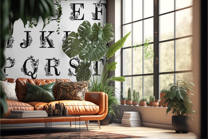 Afbeeldingen van Floral ornate letters Ornamental flowers monogram vintage font and flower sprigs ornaments alphabet vector illustration set