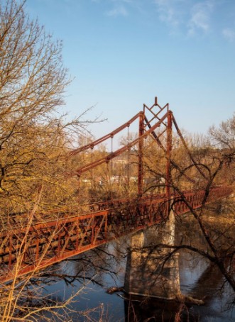 Picture of Handing bridg over the river Neris