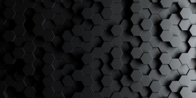 Dark hexagon wallpaper or background photowallpaper Scandiwall