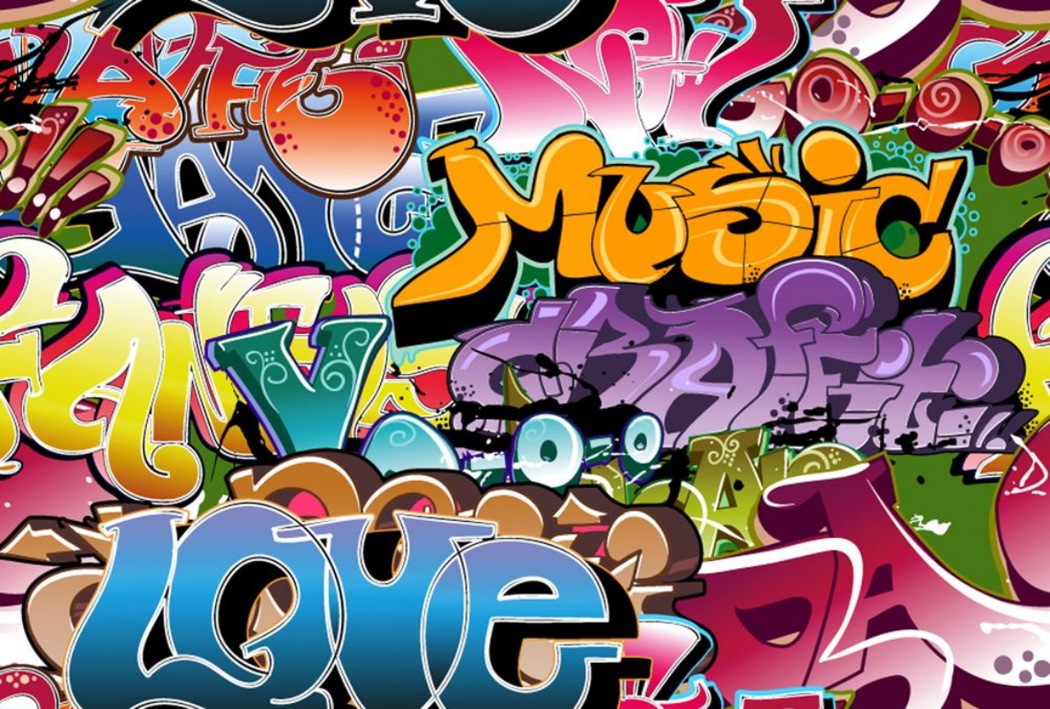 Picture of Graffiti seamless background Hip-hop art