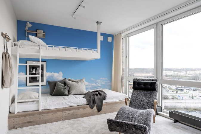 Picture of Panoramic fluffy cloud in the blue sky