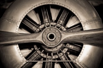 Bild von Vintage propeller aircraft engine closeup