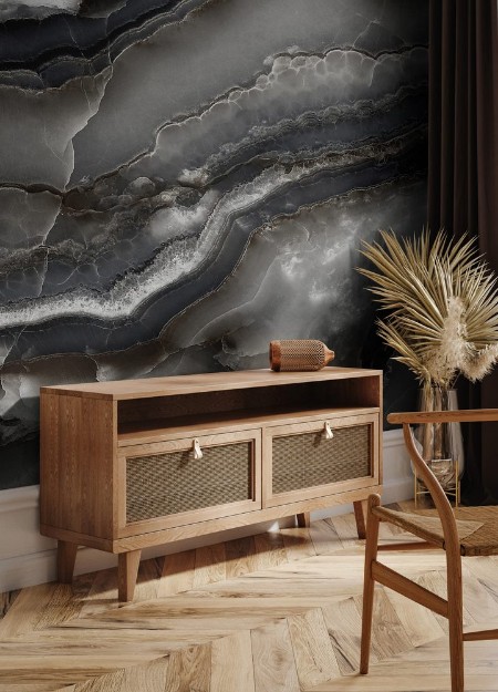 Image de Black abstract onyx marble background