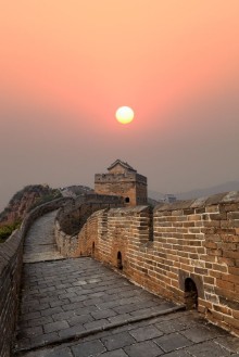 Picture of Great wall in autumn sunset