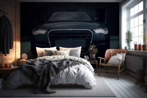 Afbeeldingen van Black powerful sports car