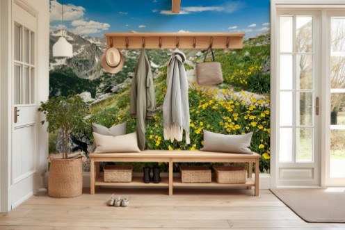 Picture of Hiking Trail Through Flowers of Colorado Mountains