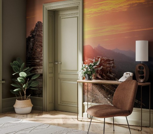 Picture of The great wall ruins in sunrise