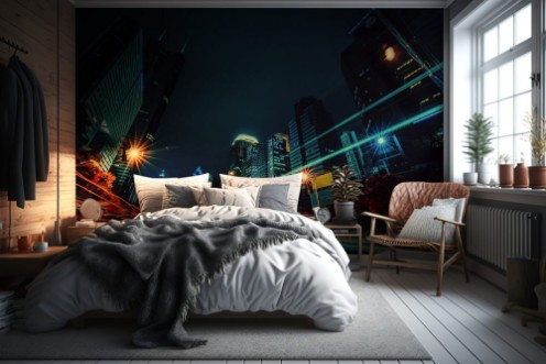 Picture of Night car motion in Shenzhen